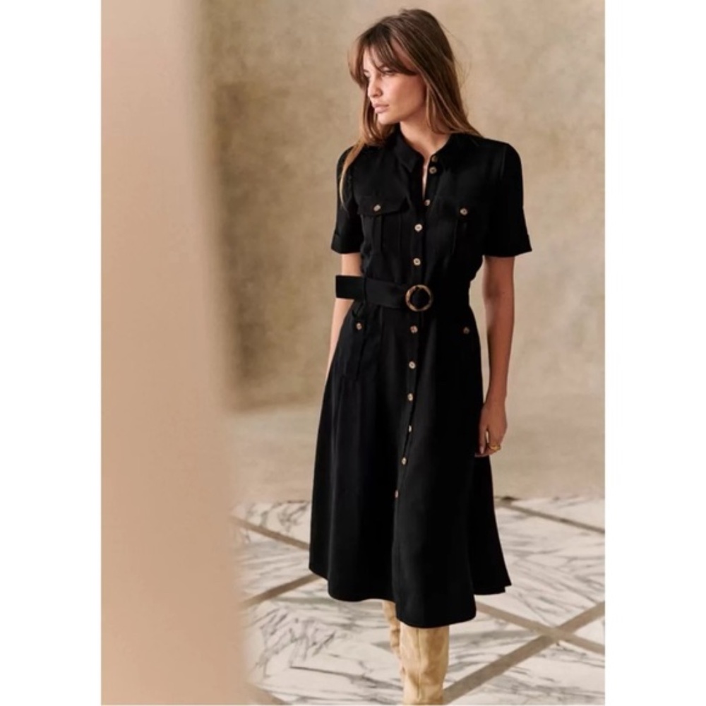 Raquel Dress in Black -- Size 8 US/ 40 FR - Picture 3 of 13